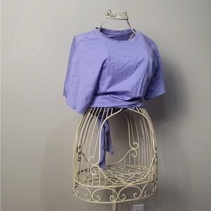 A New Day Purple Tie Front Boxy T-Shirt